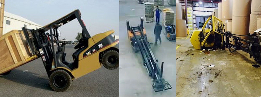 Опрокинутые погрузчики