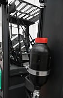 Электропогрузчик Mitsubishi обзорность сбоку